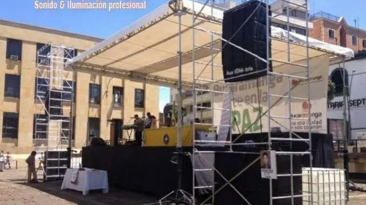 negocio de alquiler de mobiliario para fiestas Audio e Iluminación Yaneth Castellanos