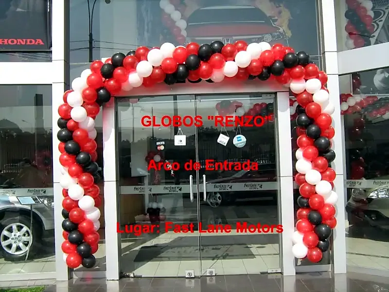 Arco de globos de Globos Renzo-Decoración de Globos en Lima