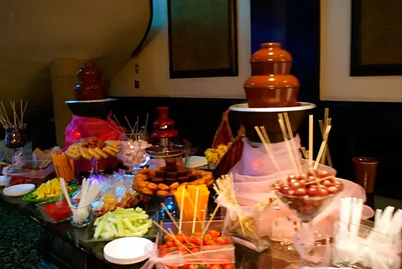Mesa de dulces de Fuentes de chocolate Acapulco en Acapulco