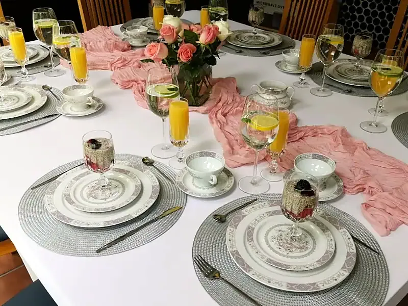 Mesa montada para fiesta de LuxElements en Puebla