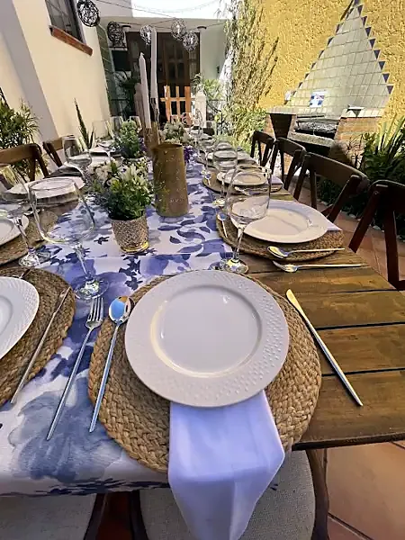 Mesa montada para fiesta de Eventos Sancen en San Luis Potosí