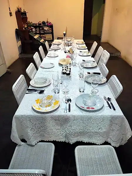 Mesa montada para fiesta de Mota´s Party Creations en Punta de Mata